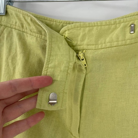 R.Q.T Linen Blend Straight Leg Crop Pants - Picture 3 of 7